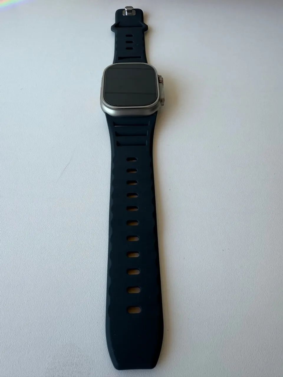 Pulseira Apple Watch Ultra  de Silicone Alta Resistência Preta - Foto 3