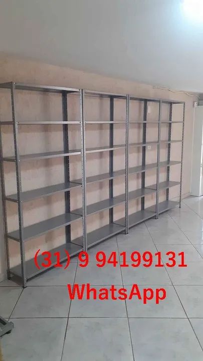 Nova! Entregue na Sua Porta e Frete Grátis BH - Estante Prateleira de Aço - Foto 6