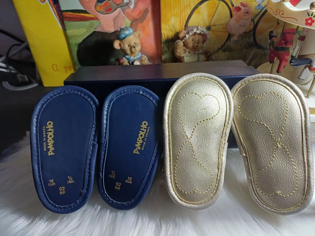 2 sandálias bebê menina semi-novas, Pimpolho e Pampili, 3-6 meses - Foto 5