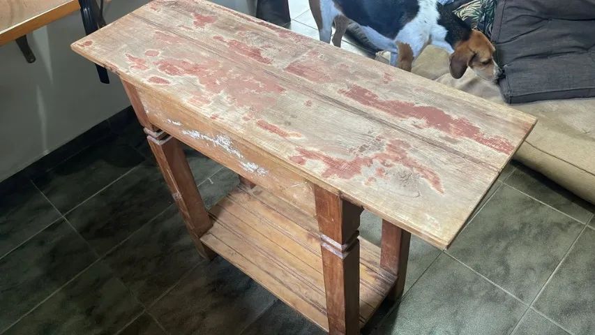 Mesa rústica de madeira maciça - Foto 3