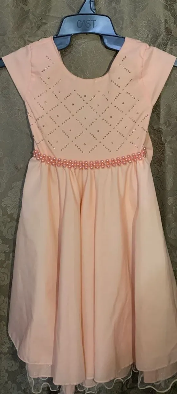Vestido Festa Infantil Rosa com Detalhes e Cinto