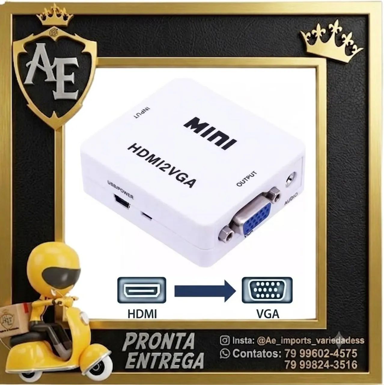 Mini conversor HDMI para VGA 