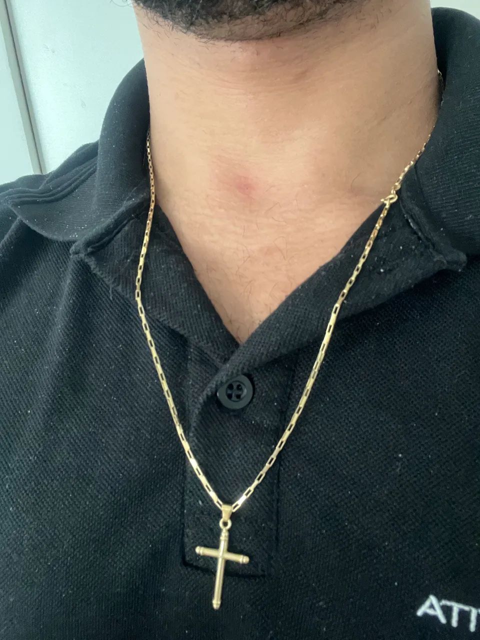 Corrente maciça Ouro 18k com pingente  - Foto 3
