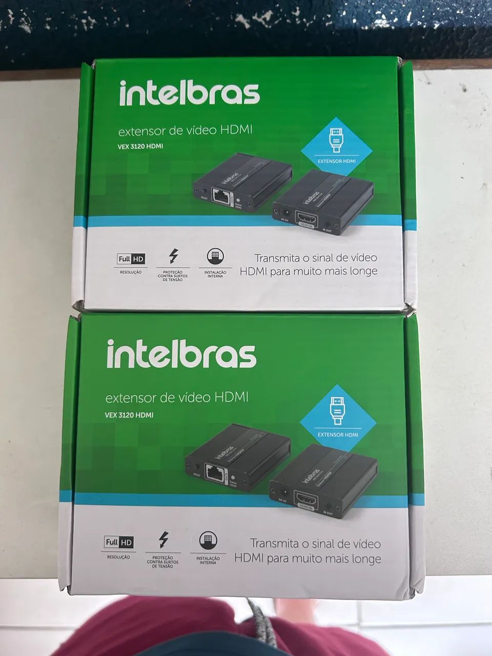 2 Kits (2 Pares) Extensor HDMI Intelbras VEX 3120 Full HD - Alta Qualidade