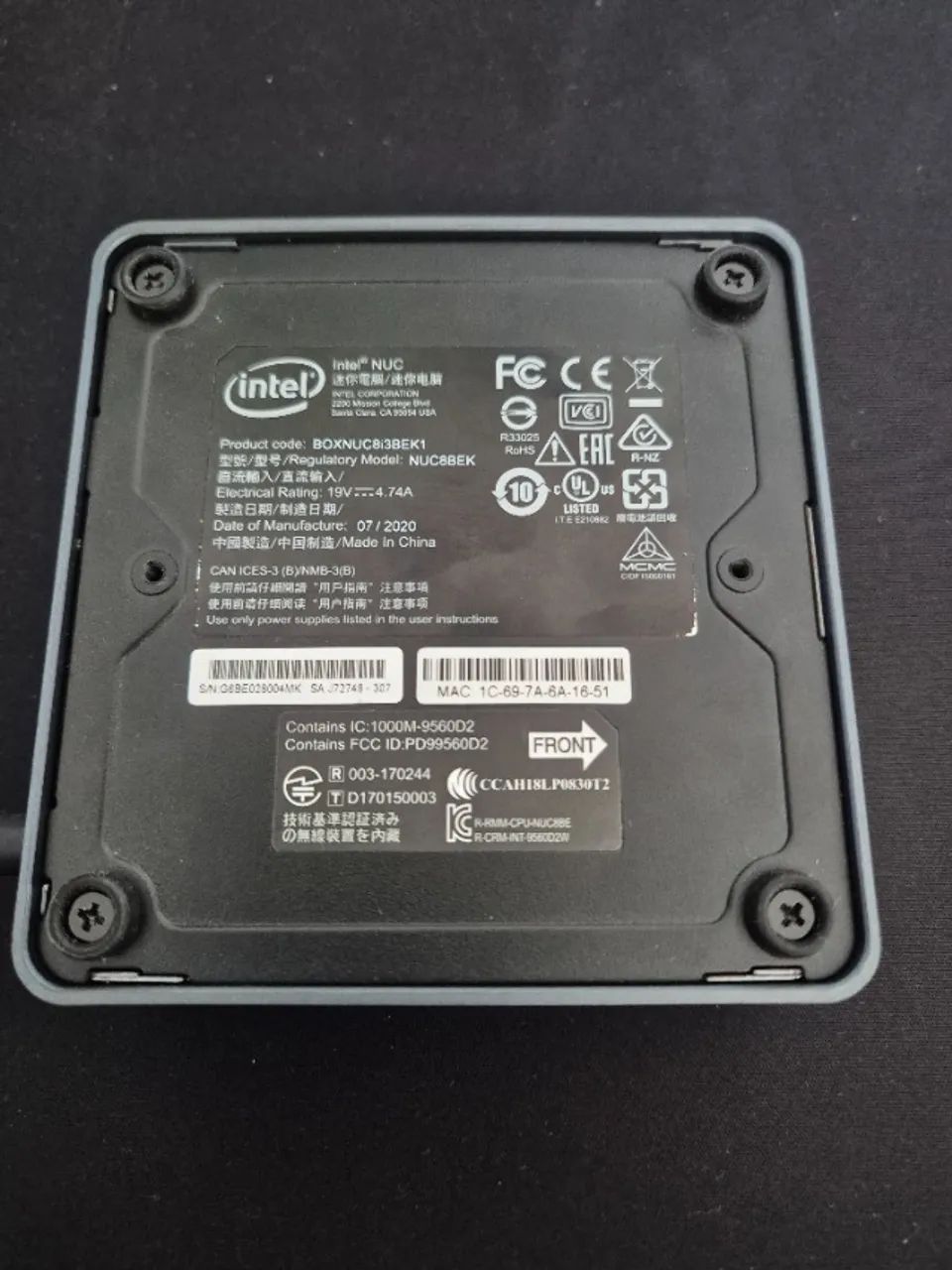 Mini PC Intel NUC-8i3BEK - Core i3 8ª Geração | 8GB RAM | SSD 120GB | Iris Plus 655 - Foto 4