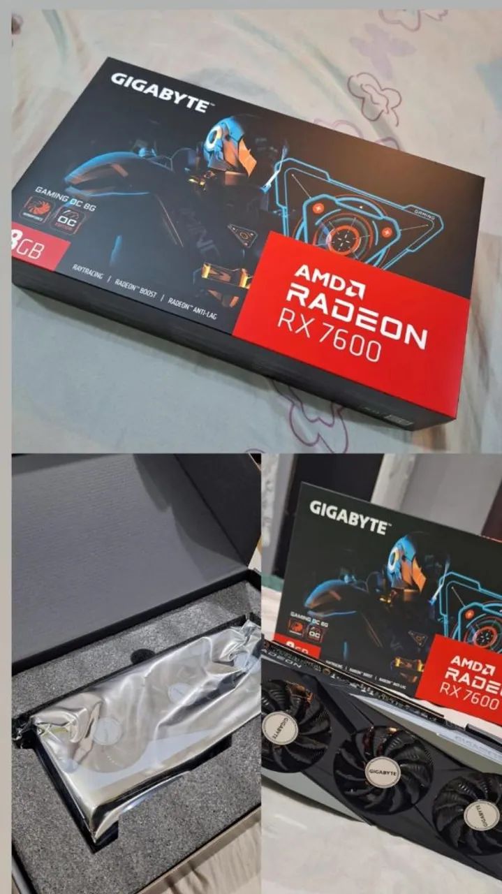 PLACA DE VIDEO RX 7600 8GB TRIPLE FAN - Foto 2