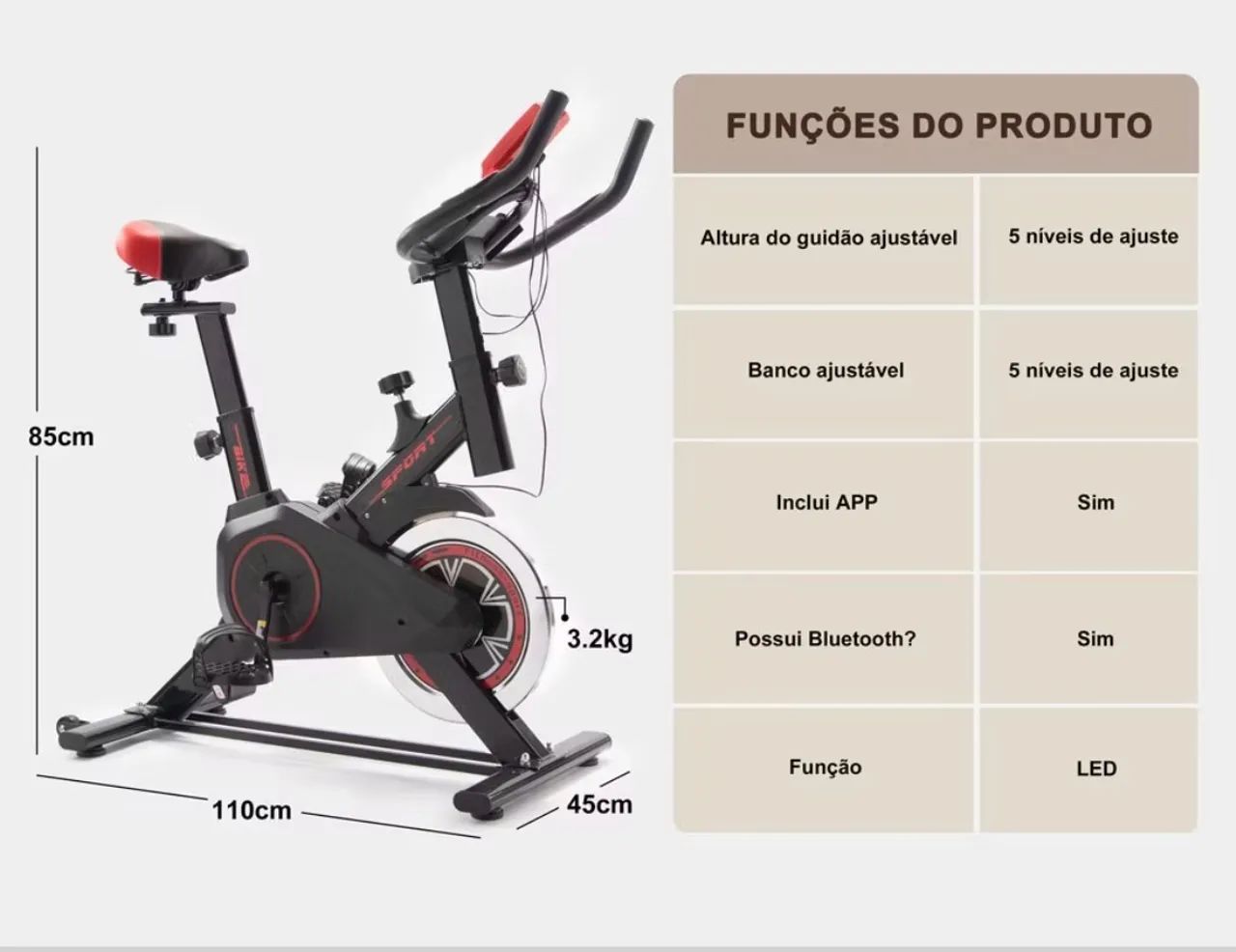 Bicicleta Bike Ergométrica Smart 