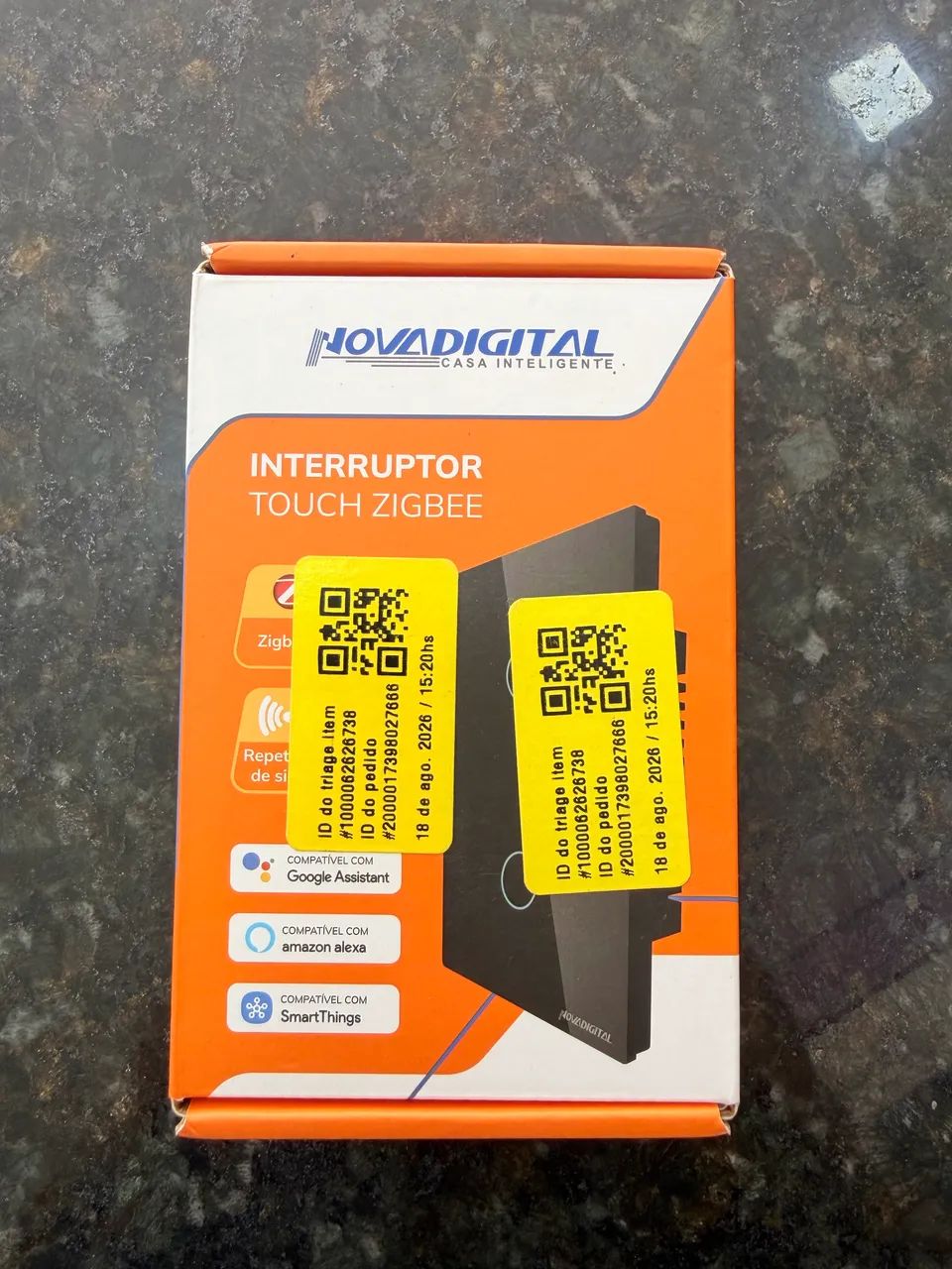 Interruptor inteligente duplo - zigbee 