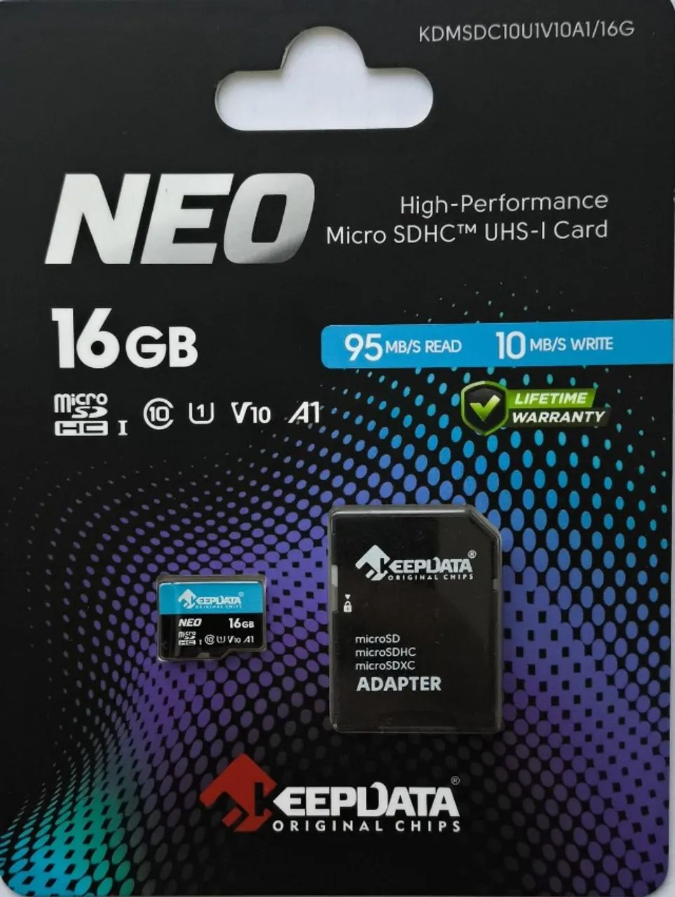 CARTÃO MICROSD 16GB KEEPDATA NEO V10