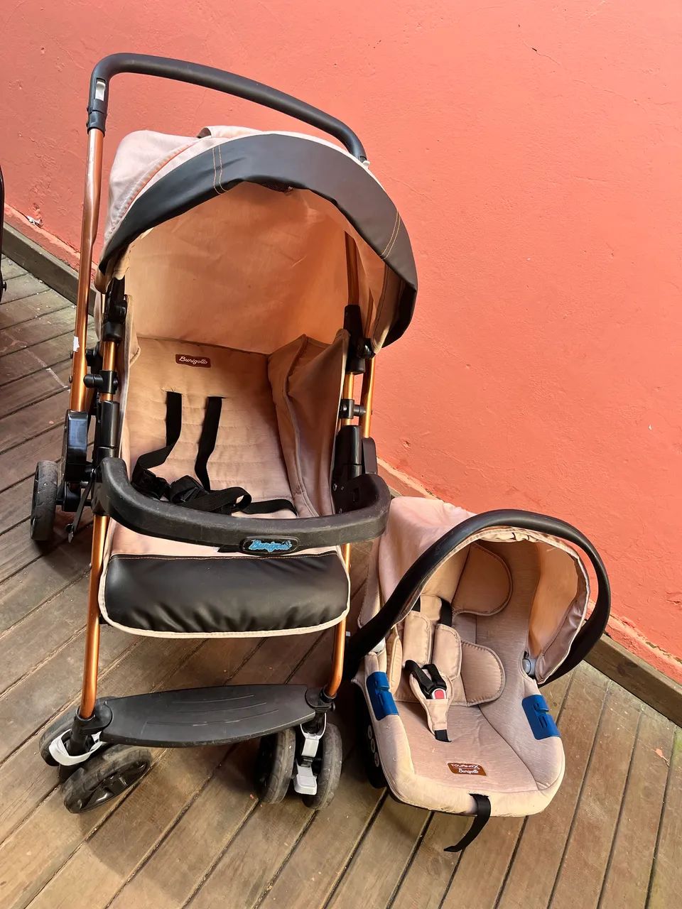 Carrinho de bebê + bebê conforto Burigotto - Foto 4