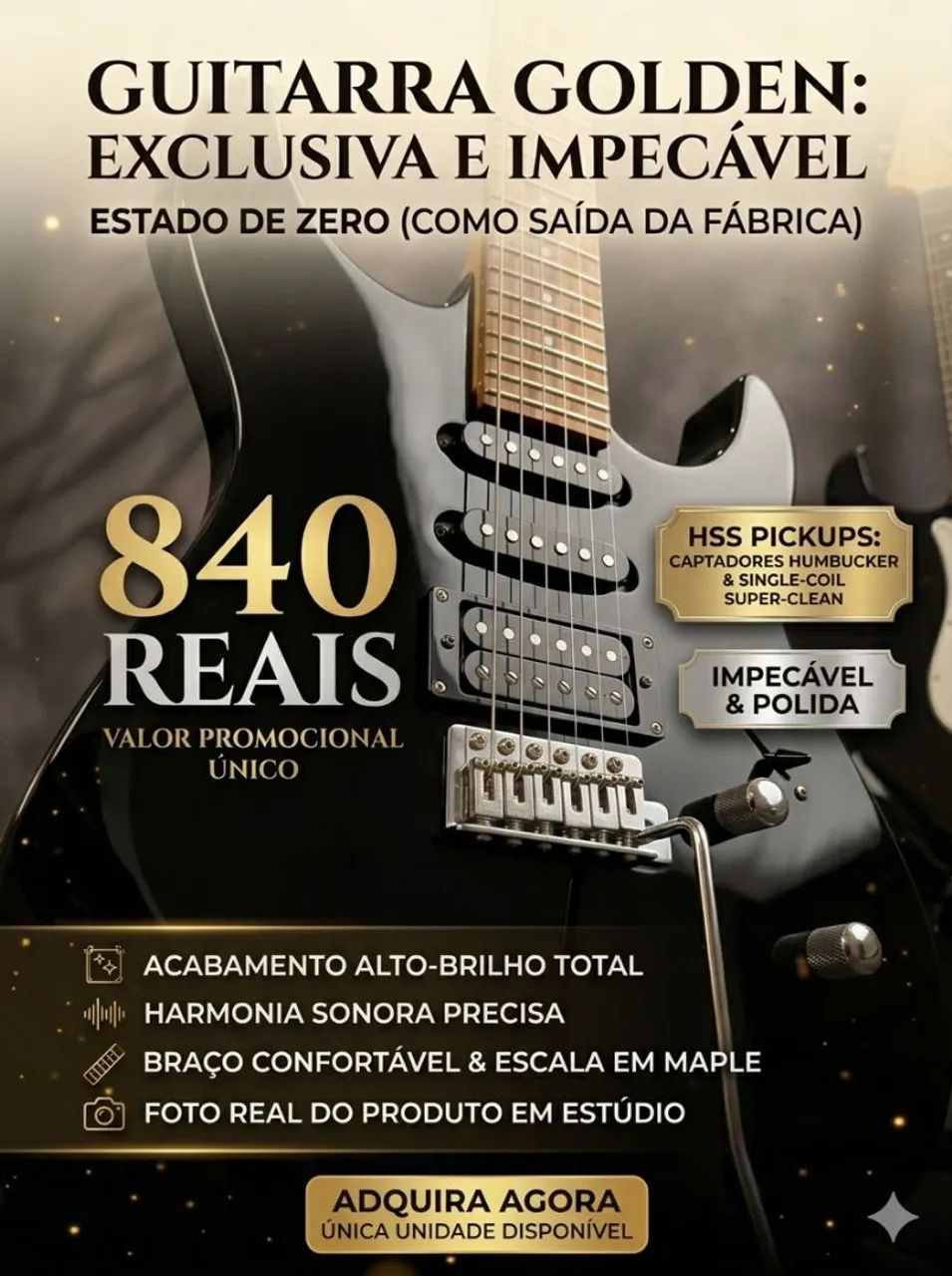 Guitarra superstrato Golden 