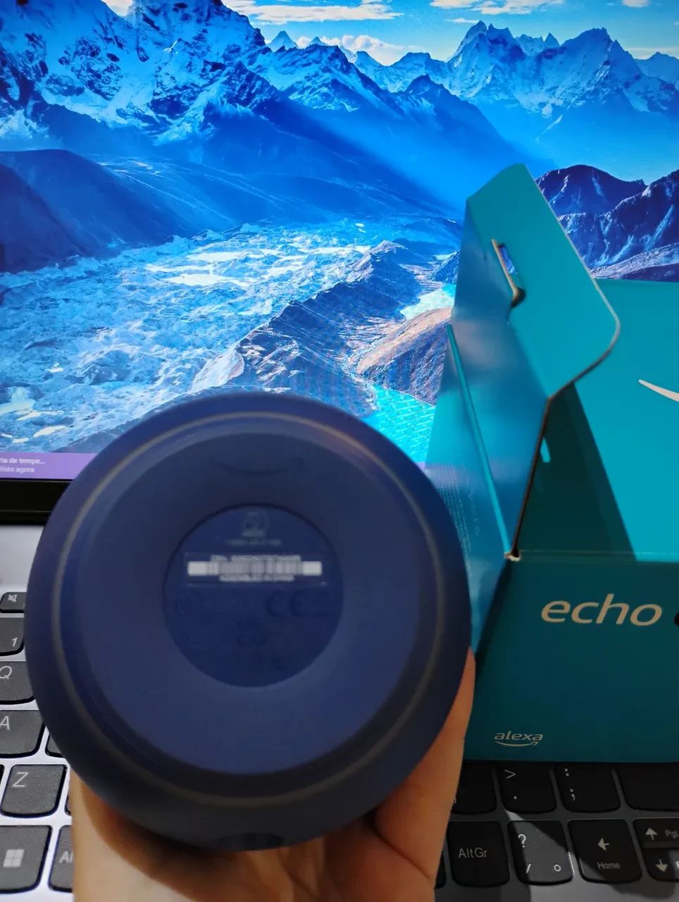Alexa_Echo Dot 5 geração, zerada! Cor: AZUL - Foto 3