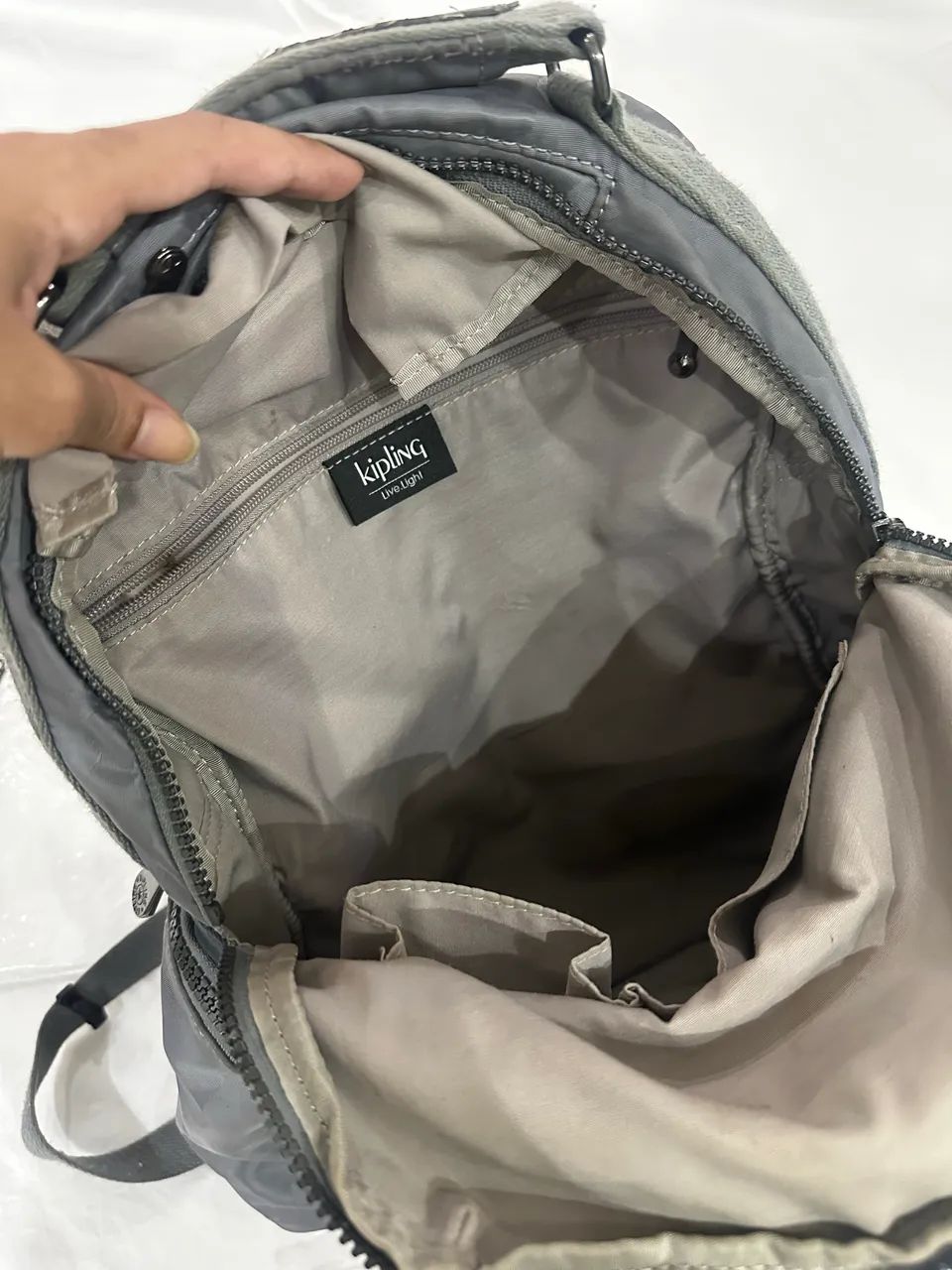 Mochila kipling cinza original - Foto 3