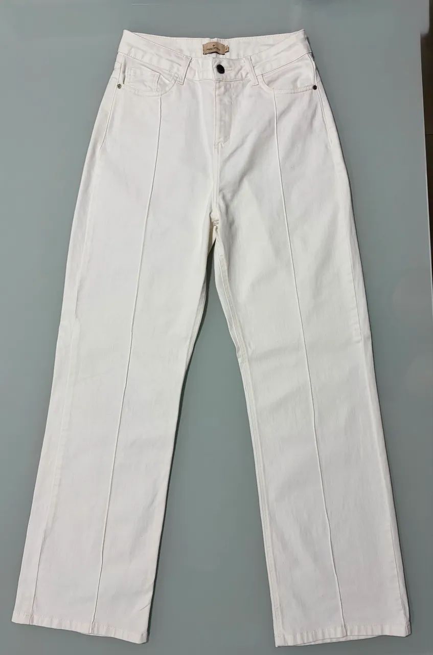 calça branca wide leg principessa - Foto 4