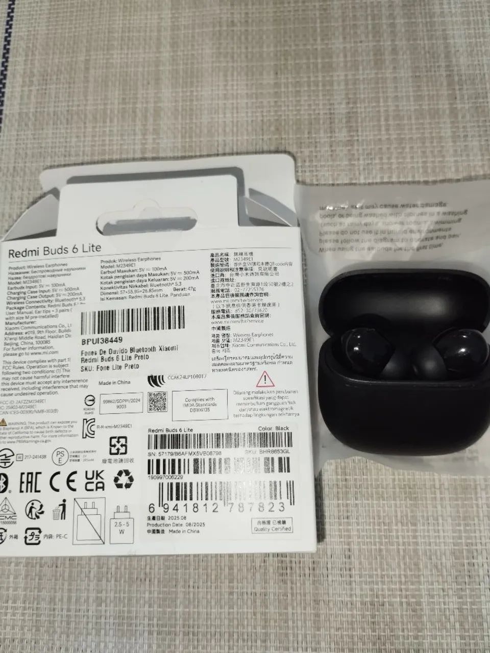 Fone Bluetooth Redmi Buds 6 Lite - Foto 5