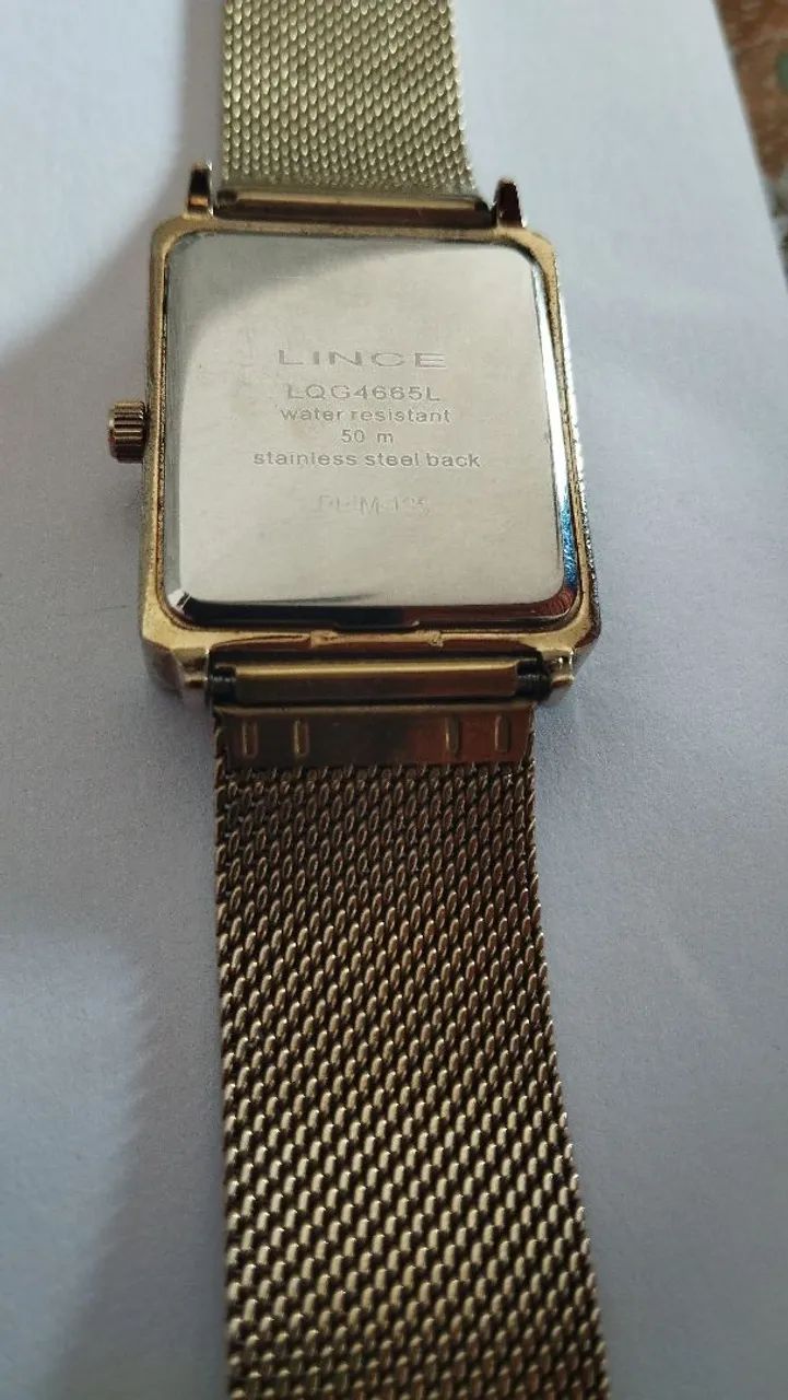 Relógio dourado marca lince  - Foto 3