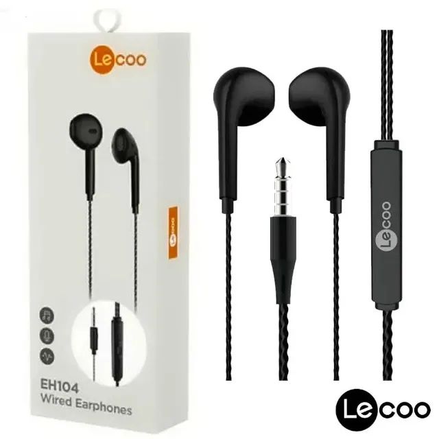 Fone de ouvido USB-C Preto Lecoo