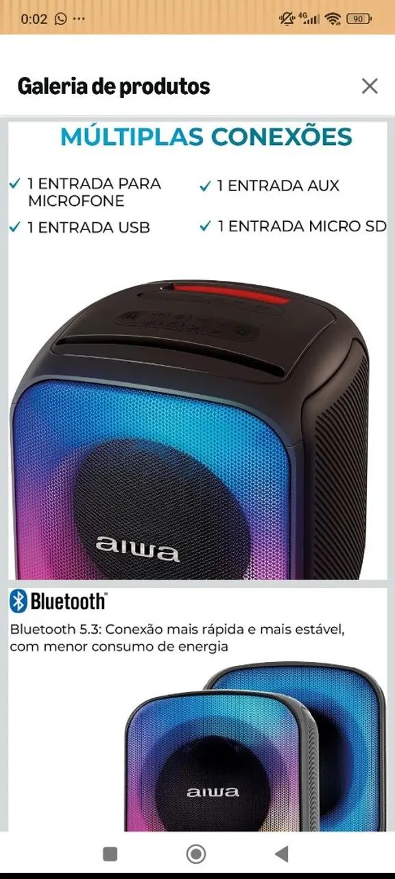 Caixa de som aiwa - Foto 5