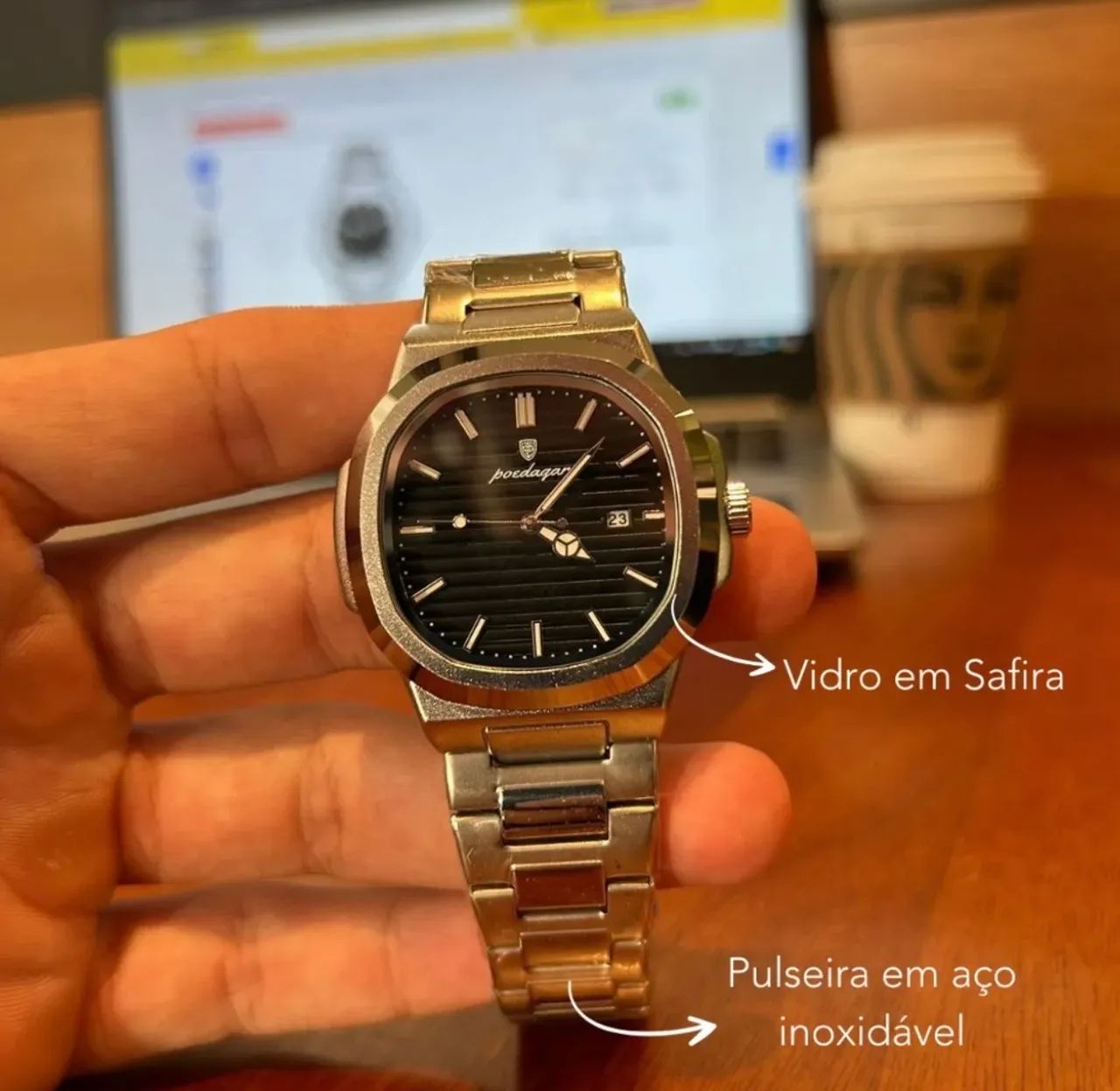 Relógio Poedagar De Luxo Com Caixa