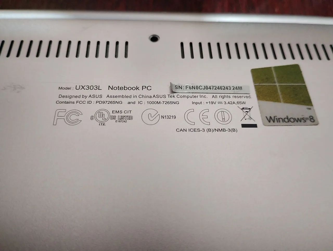 Placa mãe notebook Asus UX303L i7 com defeito  - Foto 4