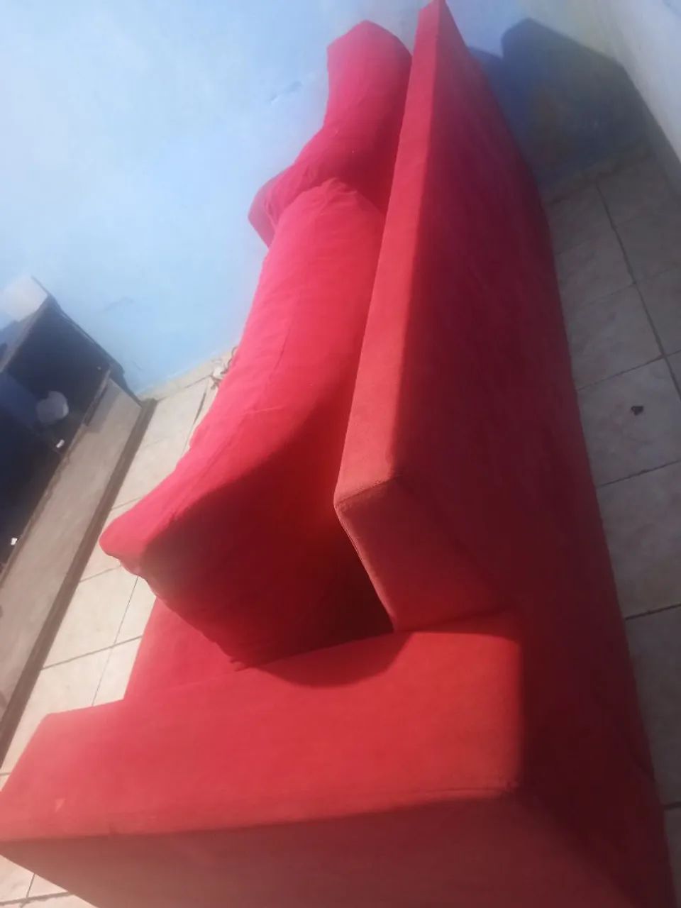 Lindo sofá vermelho grande reforçado  - Foto 5