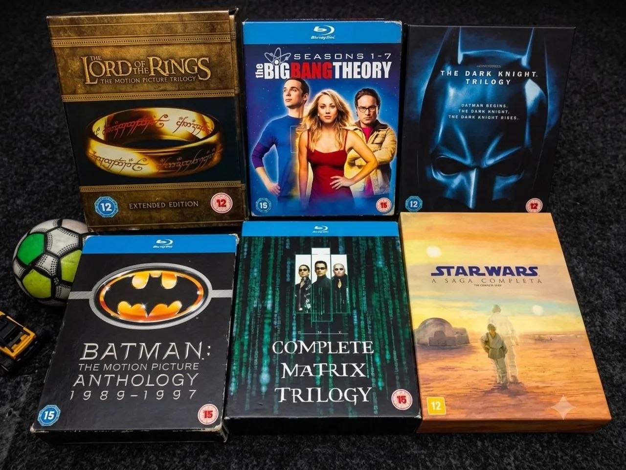 Pack de filmes: blu-ray, dvd e vhs - um aparelho blu-ray e dvd player