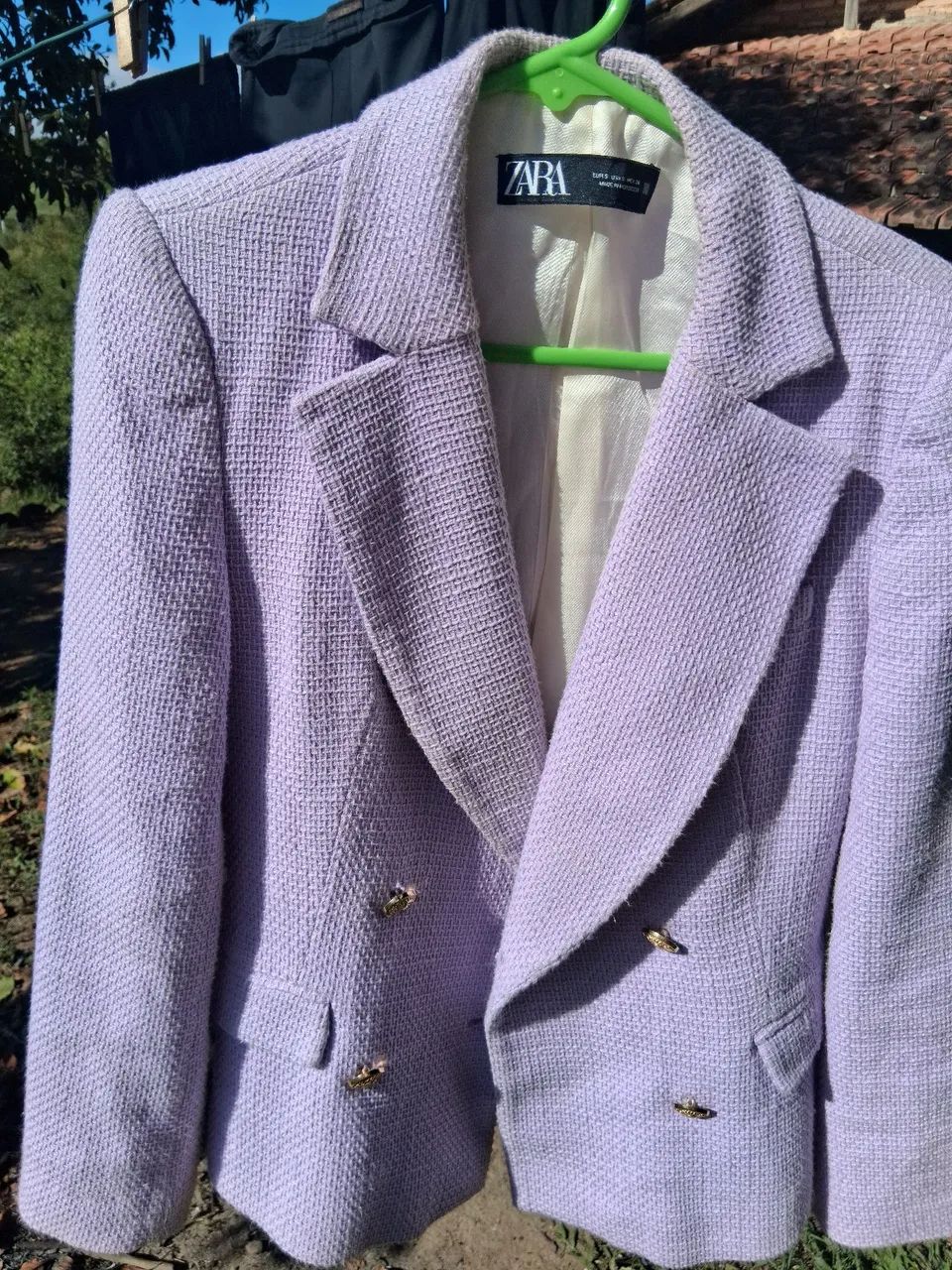 blazer feminino zara lilás p - Foto 2