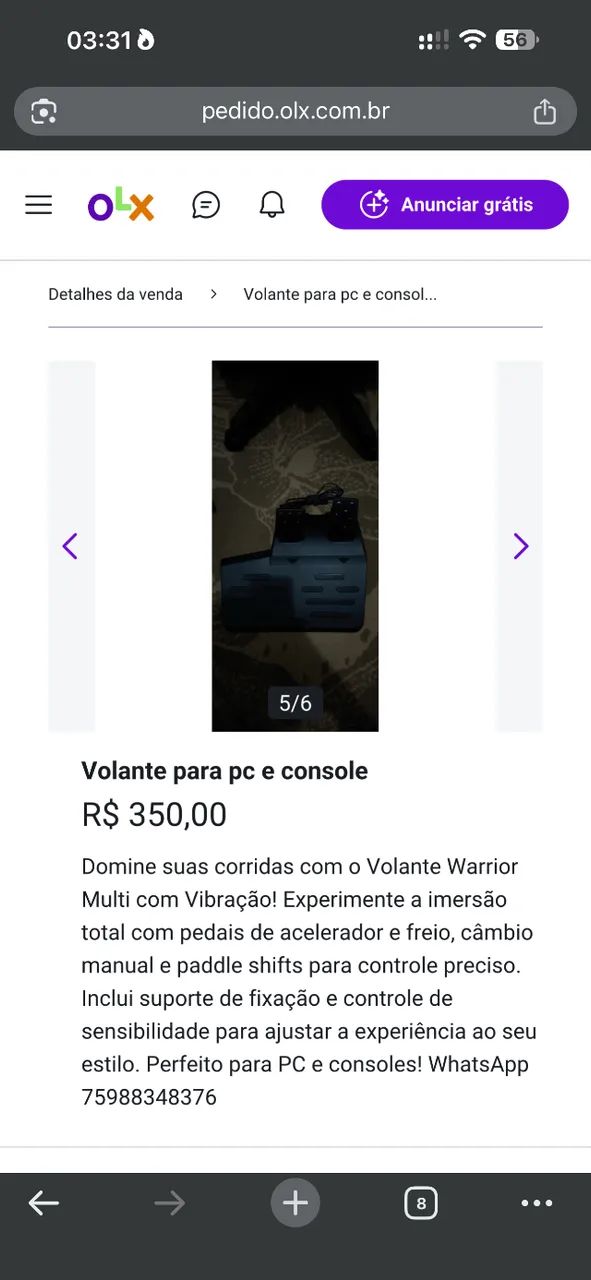 Volante gamer  - Foto 2