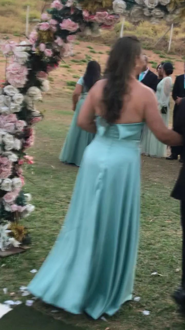 Vestido Longo Verde para Casamento - Foto 2