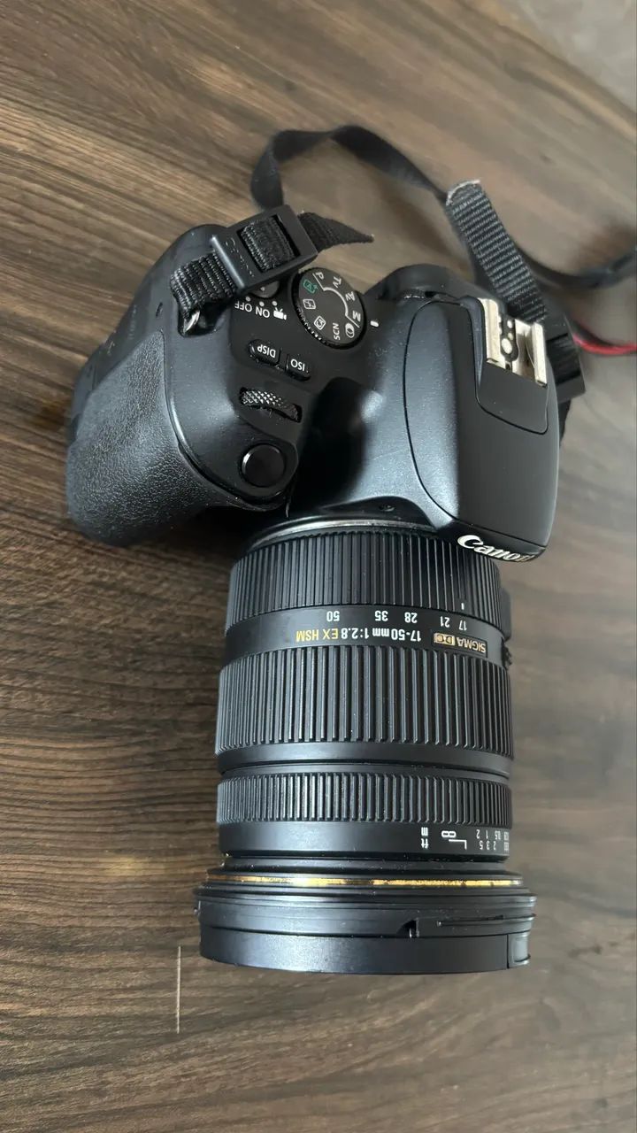 Câmera cânon sl2 mais lente 17:50 mm em bom estado  - Foto 3
