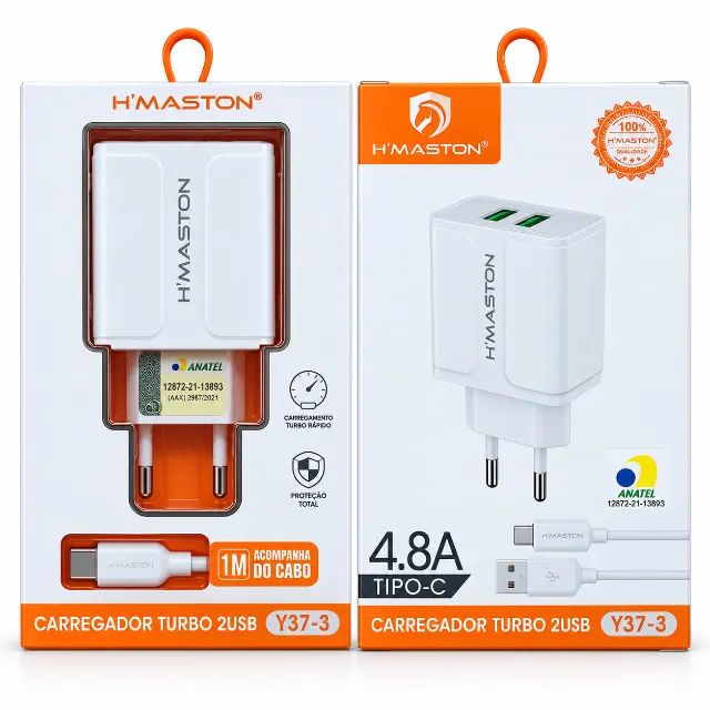 Carregador Para iPhone Do 15 Ao 18 Tipo C e Android H'maston - Foto 2