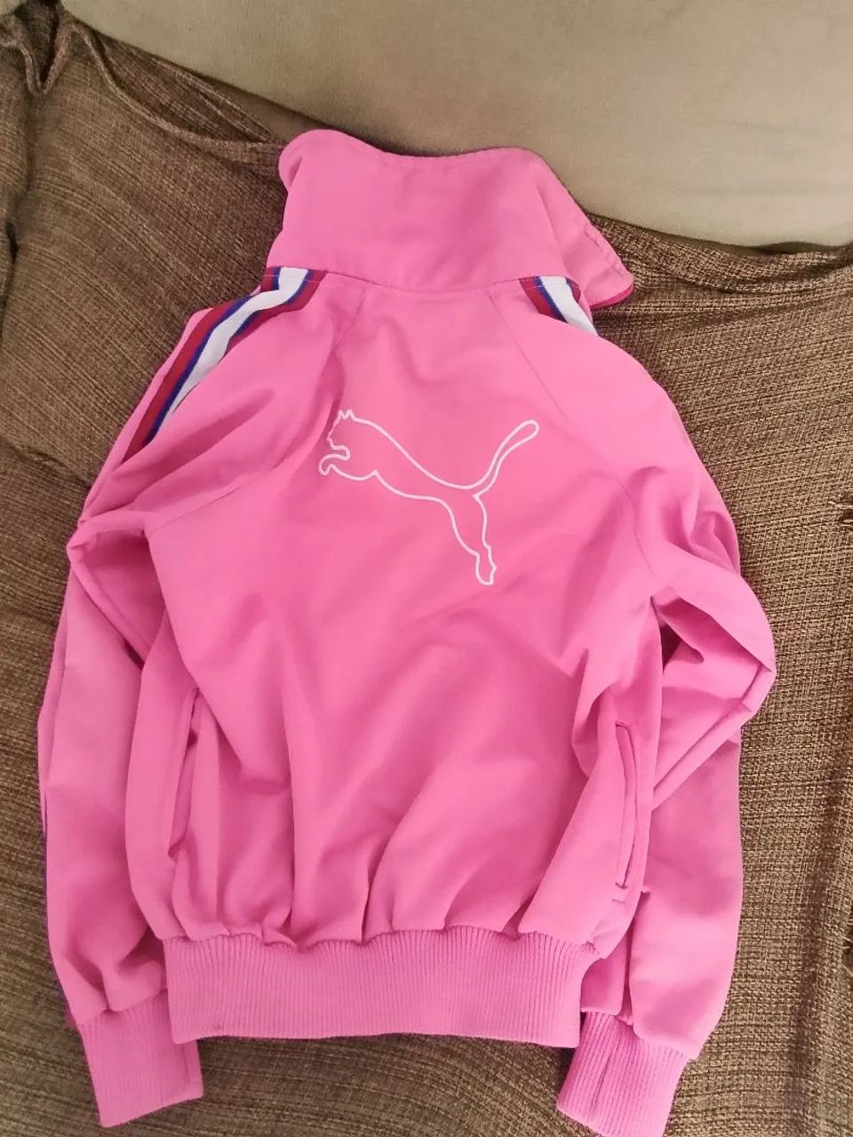 Jaqueta Puma Original Rosa Feminina - Usada - Foto 2