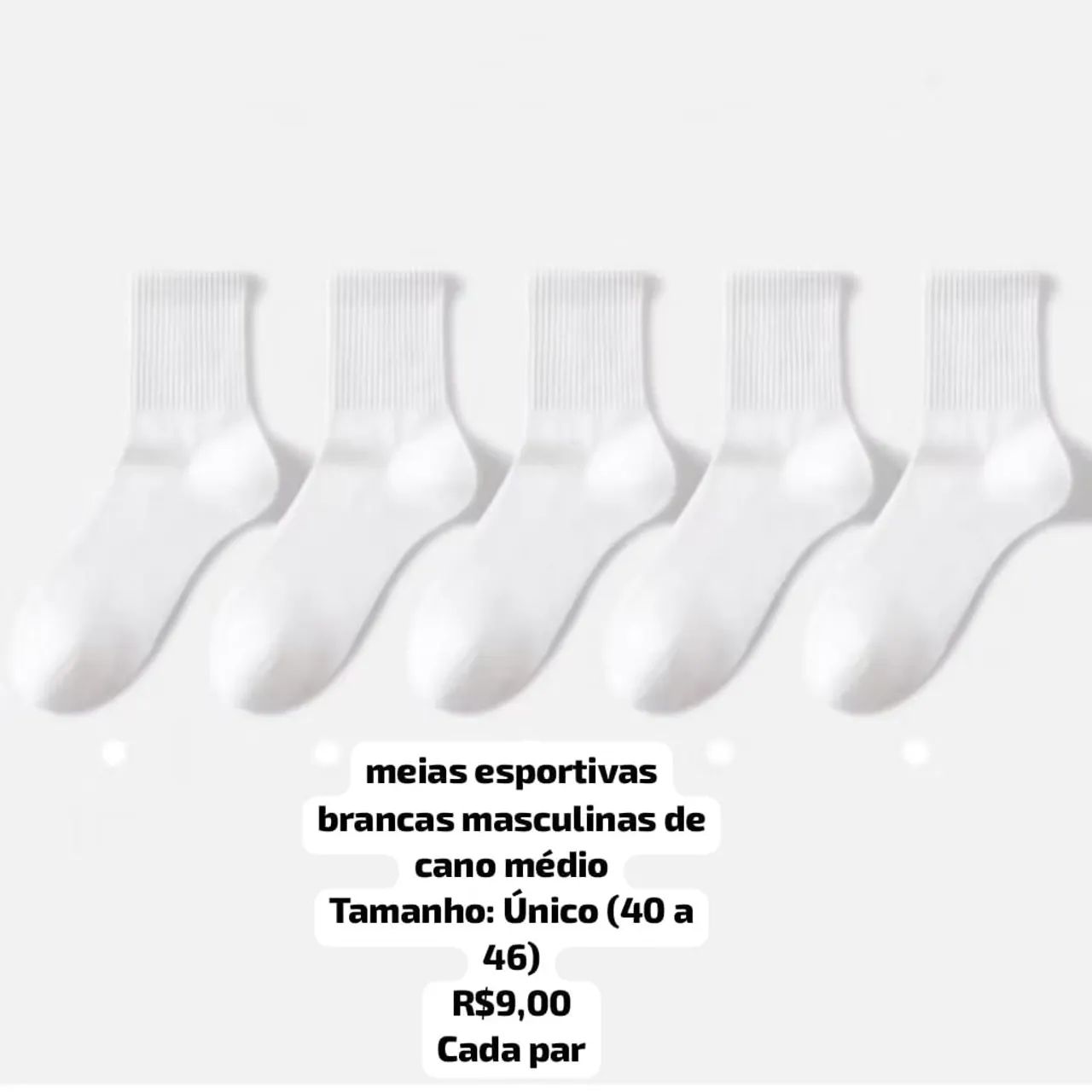 Meias brancas  - Foto 4