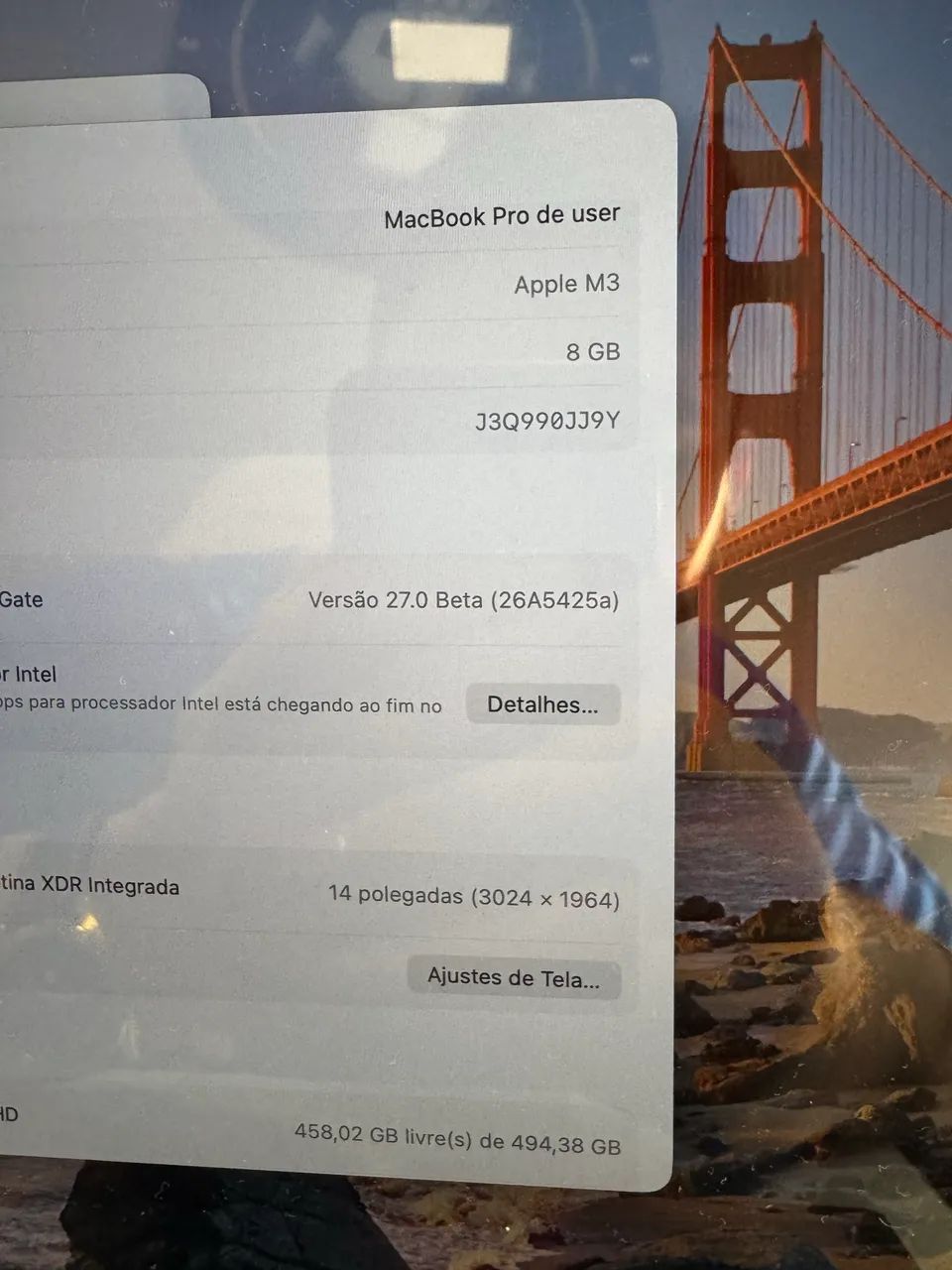 MacBook Pro M3 garantia Apple 05/2027 - Foto 3