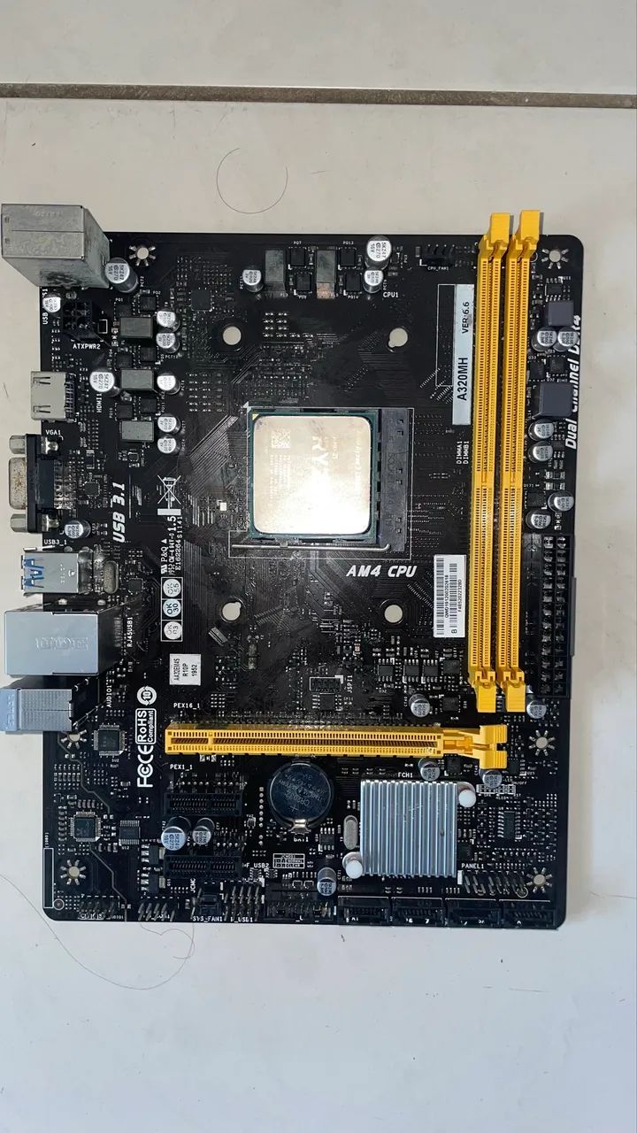 Kit Placa-mãe A320MH + Processador Ryzen 3400G - Foto 2
