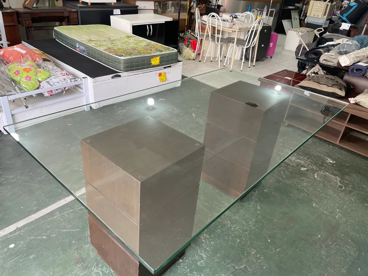 Mesa de Jantar com Tampa de Vidro - Foto 4