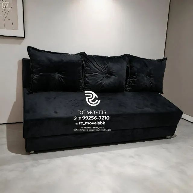 Sofá Cama Bicama 1,70m Suede Marrom D33 - Foto 5