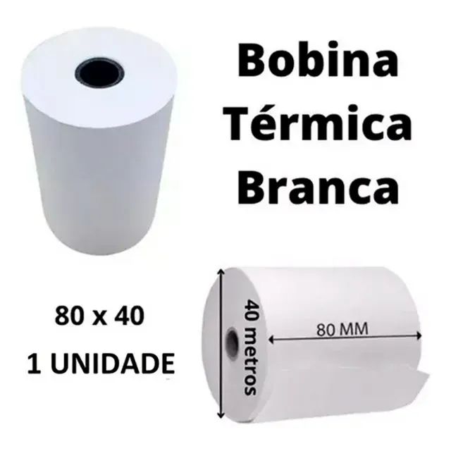 Bobina para Impressora Térmica 80x40 *UNIDADE*