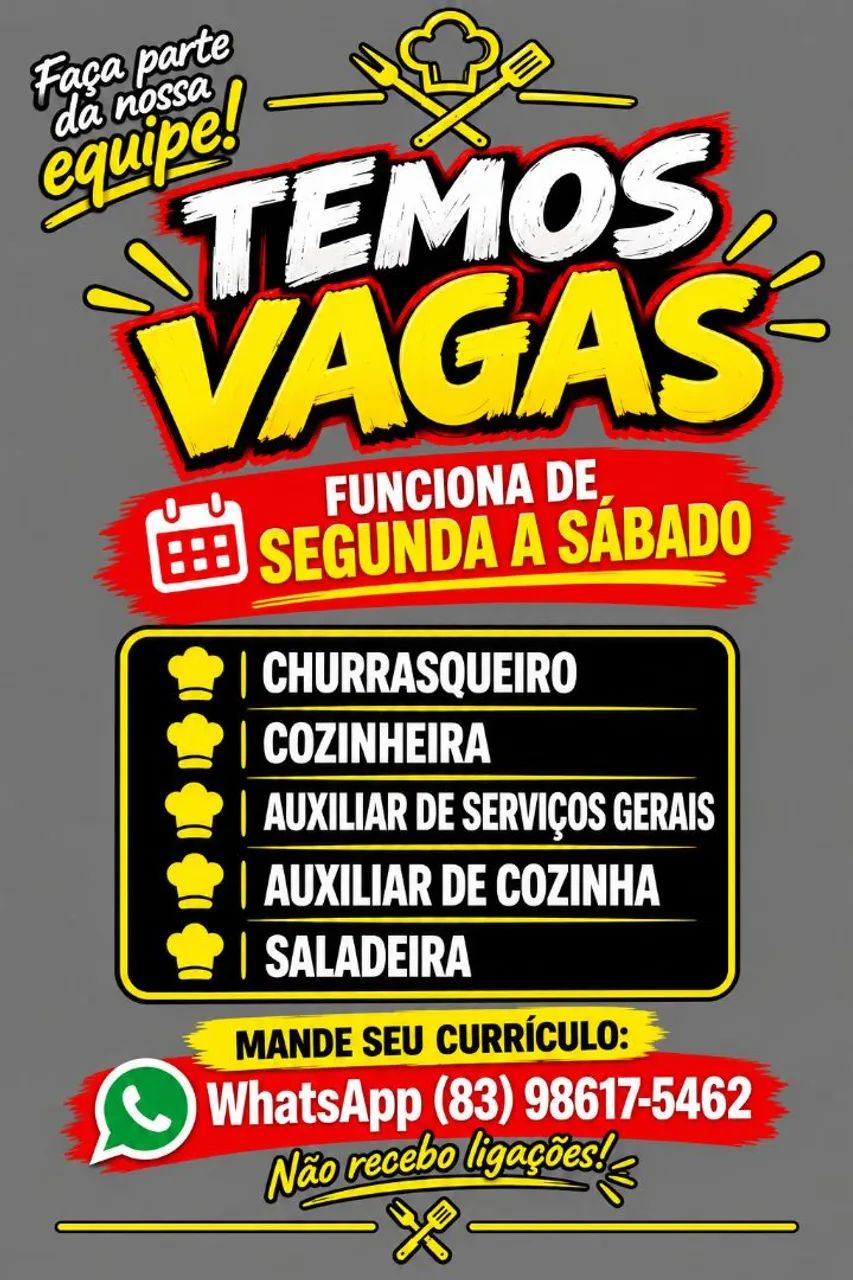 Estamos contratando !!!