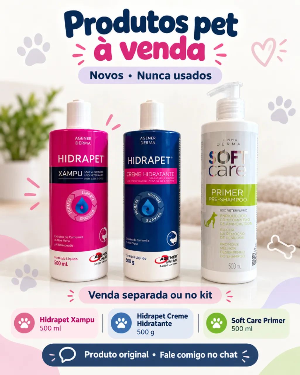 Kit Pet Premium: Hidrapet + Soft Care