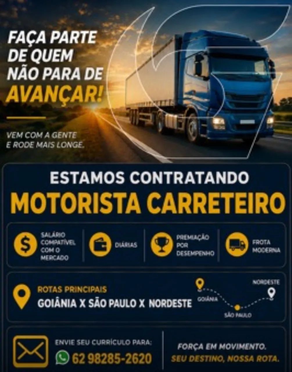 Vaga motorista carreteiro 