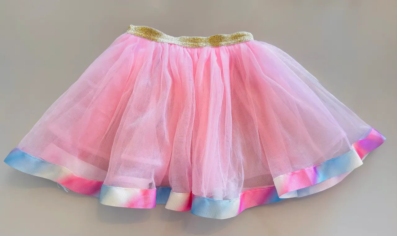 Saia de tule rosa - 3-4 anos 
