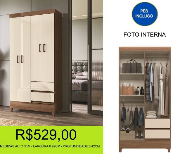 roupeiro - fit - compre e retire hoje mesmo  - Foto 2