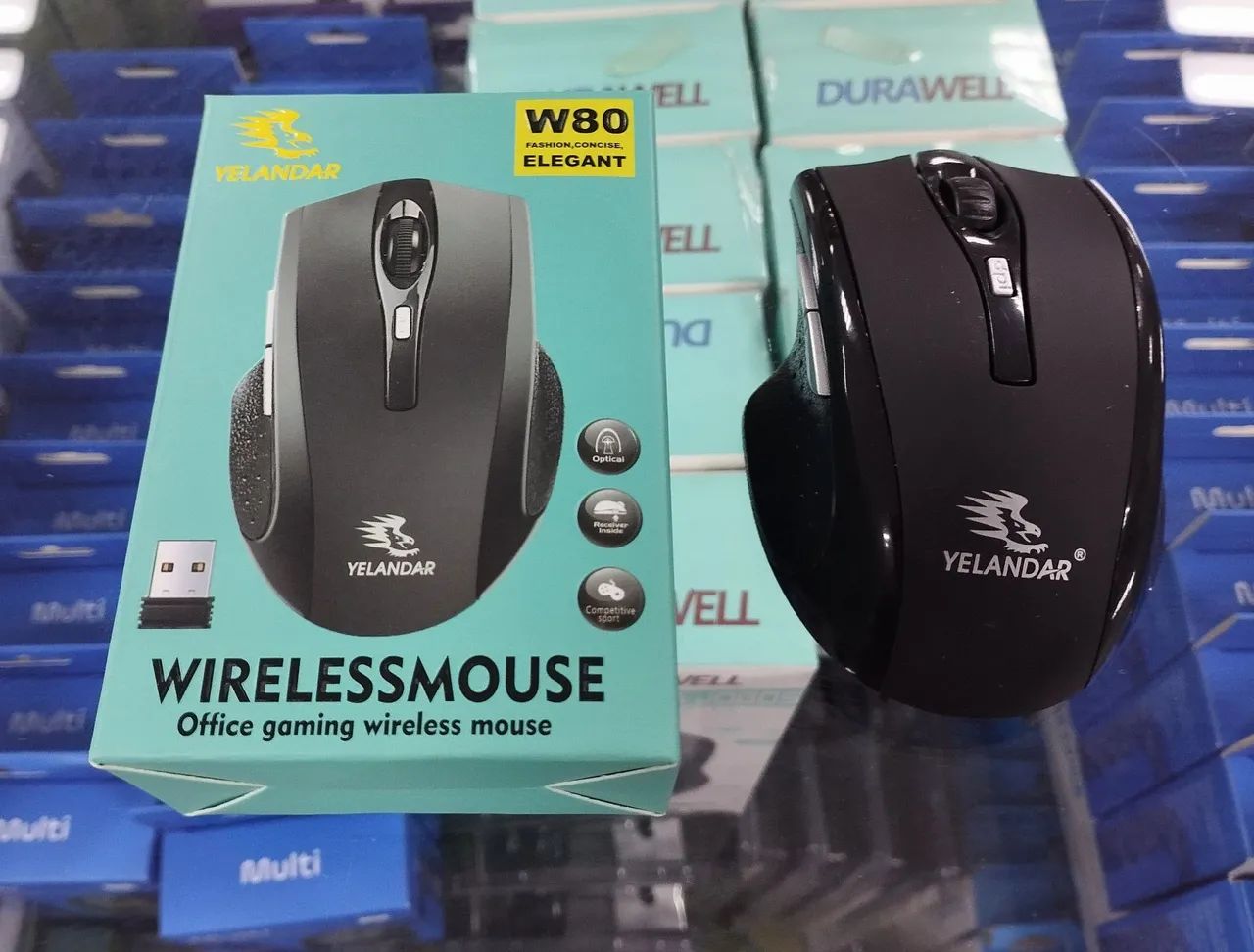 Mouse sem fio gaming W80 2.4Ghz - Foto 4