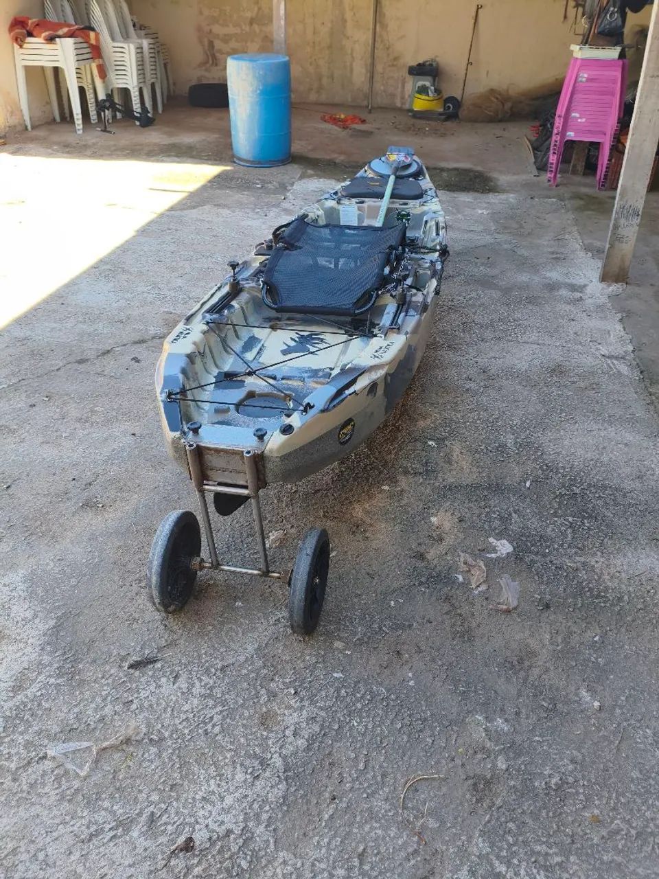 Caiaque milha náutico raptor, com carrinho para transporte. - Foto 5
