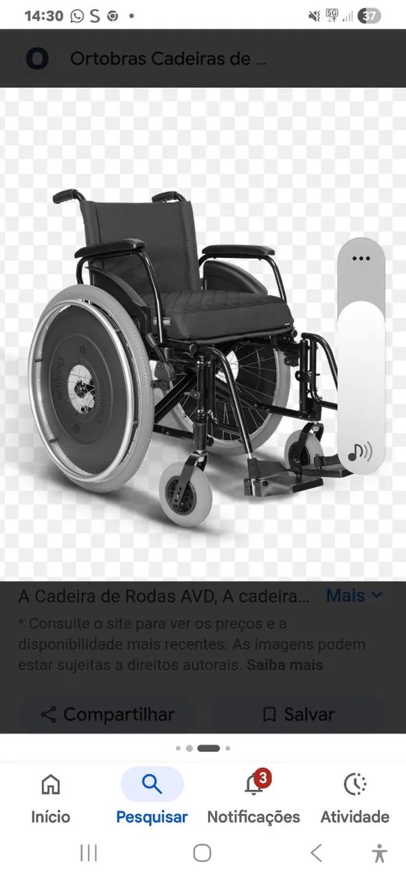 Cadeira de rodas nova