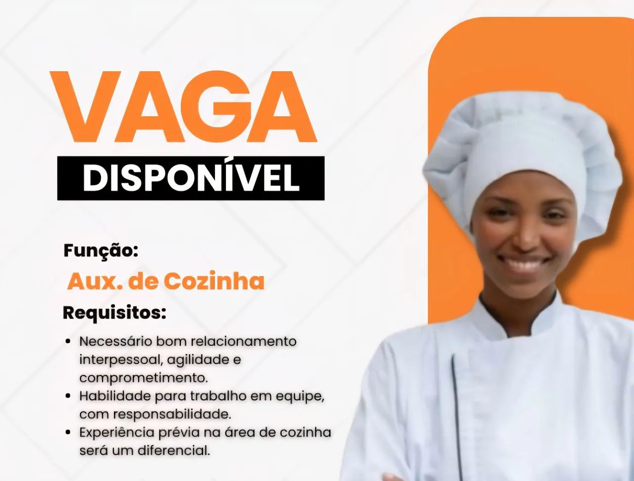 AUXILIAR DE COZINHA NOTURNO