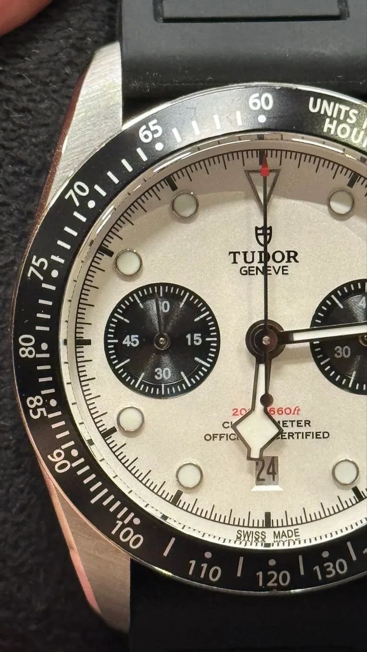 Tudor Black Bay Chrono Panda - Pulseira em Borracha - Foto 4