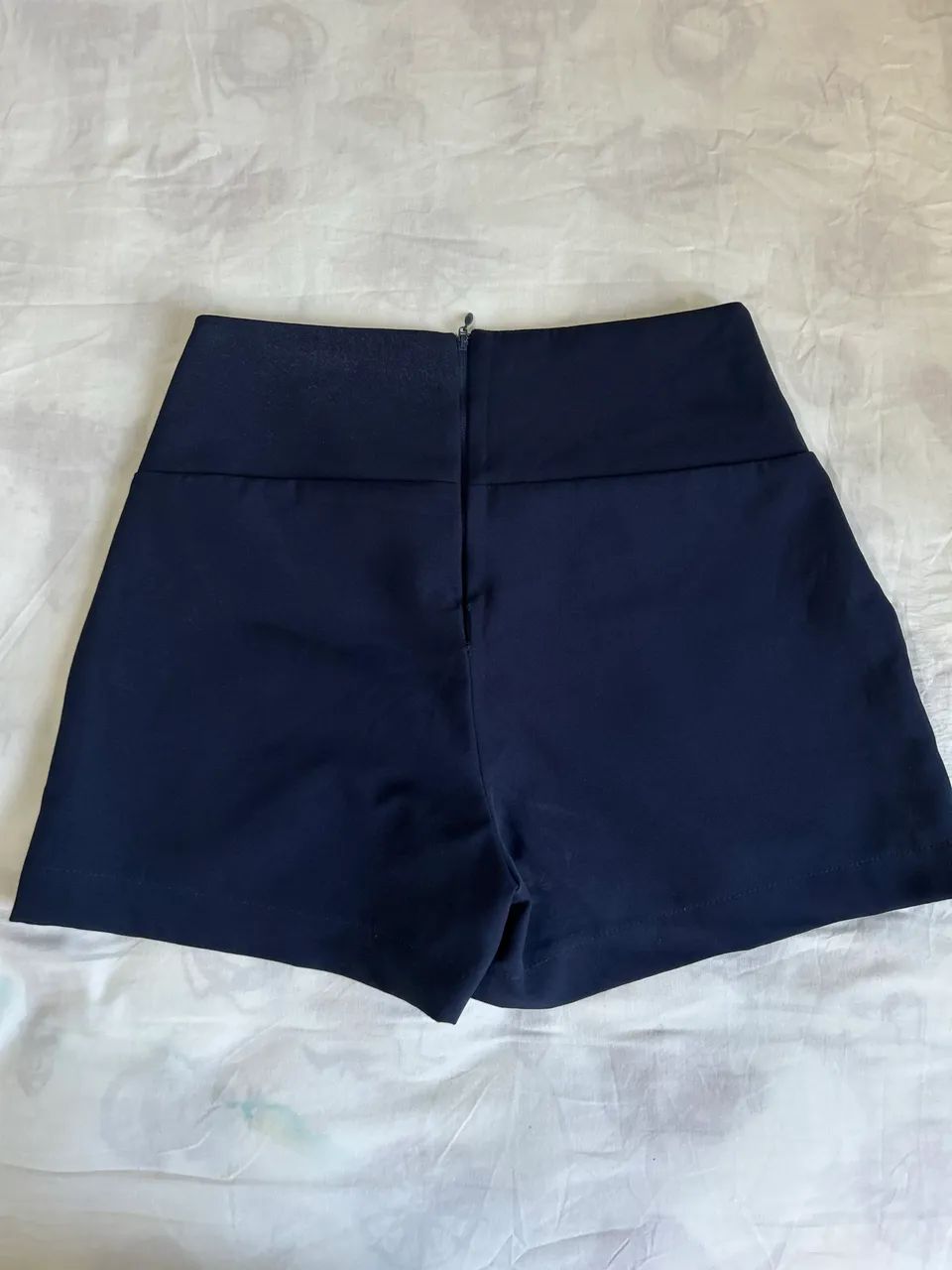 Short Alfaiataria Azul Marinho Tam 42 - Foto 2