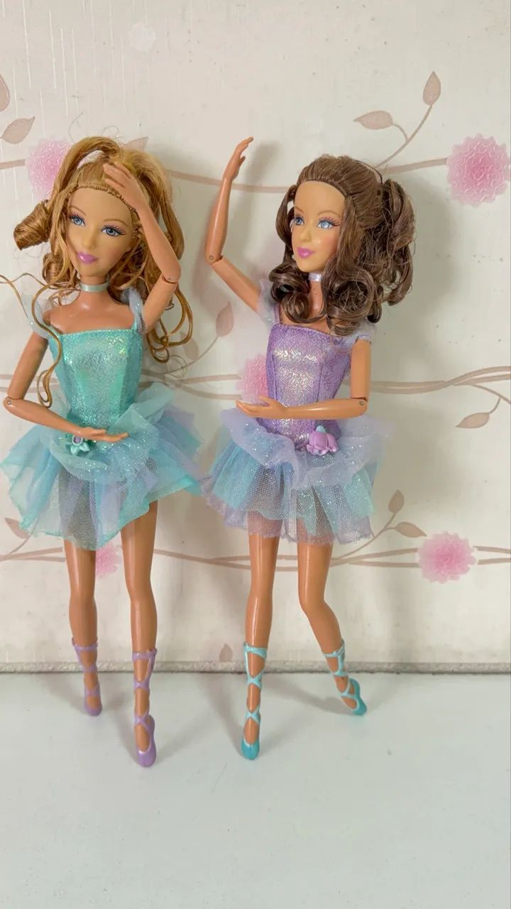 Barbie Bailarina gêmeas Hadley e Isla princesa 